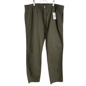 NWT Levi Strauss Signature Chino Olive Green Pants Straight Leg Elastic Size XXL